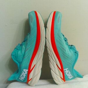 Womens Hoka W CLIFTON 8 Teal and Red Running Shoes SIZE 9